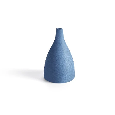 Europe small vase Grind glaze ceramics Black blue Grey vases Flower arts and crafts home decoration accessories modern - Цвет: D 18x135x82mm
