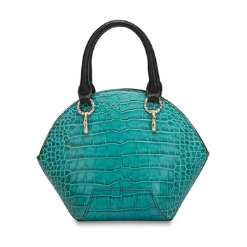 

2020 New Style Fashion Shoulder Cross-body Hand Shell Package Crocodile Pattern First Layer WOMEN'S Cow Leather Bag Female