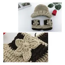 

Comfy 1 Set Creative Fine Workmanship Baby Shooting Suit 2 Colors Newborn Hat Adorable for Birthday