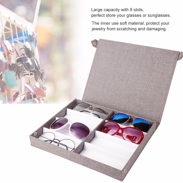 Bandeja de exhibición de gafas de sol, caja organizadora de 12 ranuras,  soporte de gafas de sol, organizador de gafas de sol - AliExpress