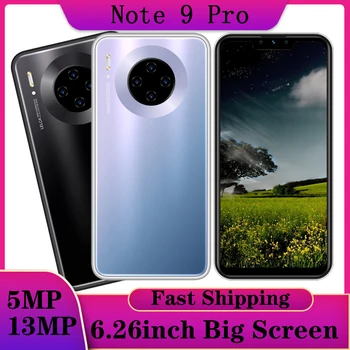

Note 9 Pro smartphones quad core 4G RAM 64G ROM 13MP android mobile phones face ID unlocked celulares Global version WCDMA wifi