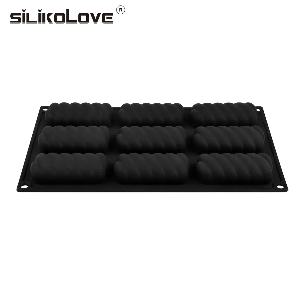 SILIKOLOVE 9 Полость спираль Форма силиконовый торт форма для выпечки инструменты для украшения желе мусс формы десерта