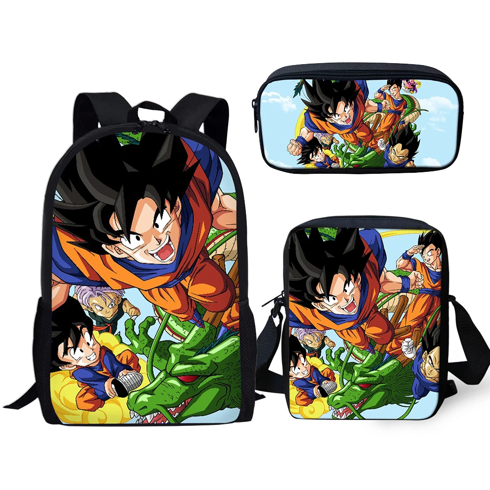 Mens Anime Dragon Ball Super 3D Frieza Backpack Satchel School Book Pen Bag Suit