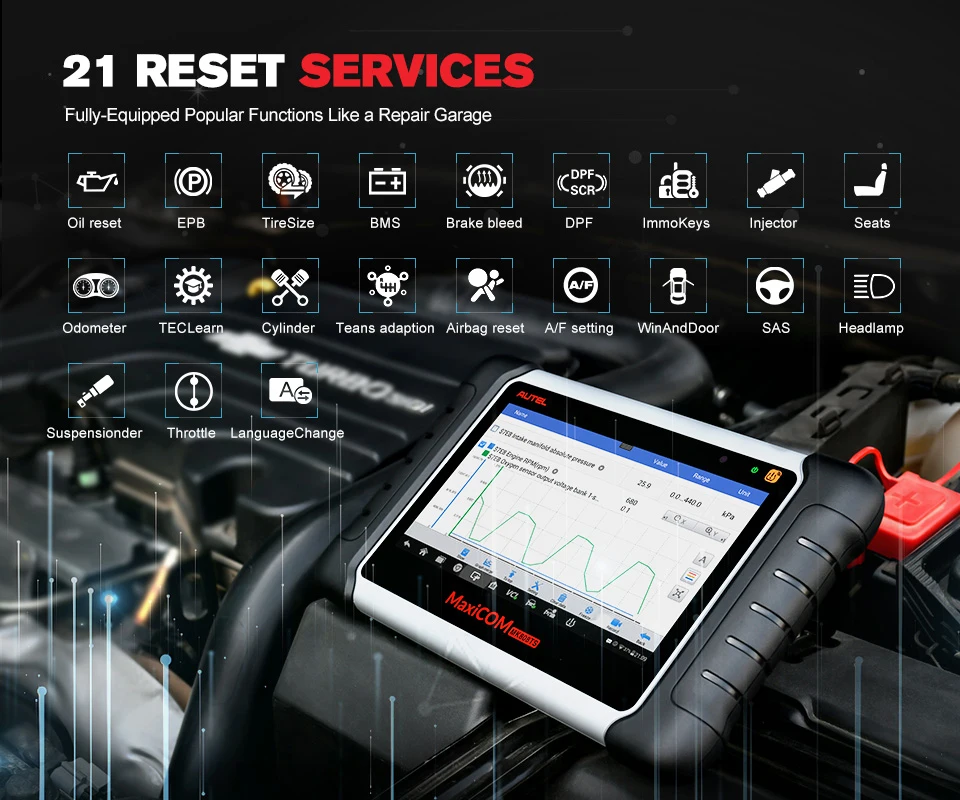 Autel MaxiCOM MK808TS OBD2 Bluetooth сканер автомобильный диагностический инструмент OBD 2