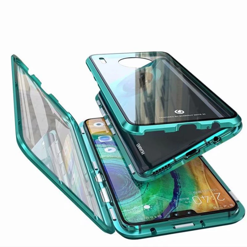 

Magnetic Attraction Double Sided Glass Magnetic Force All Round Protection Phone Case For Mate30Pro