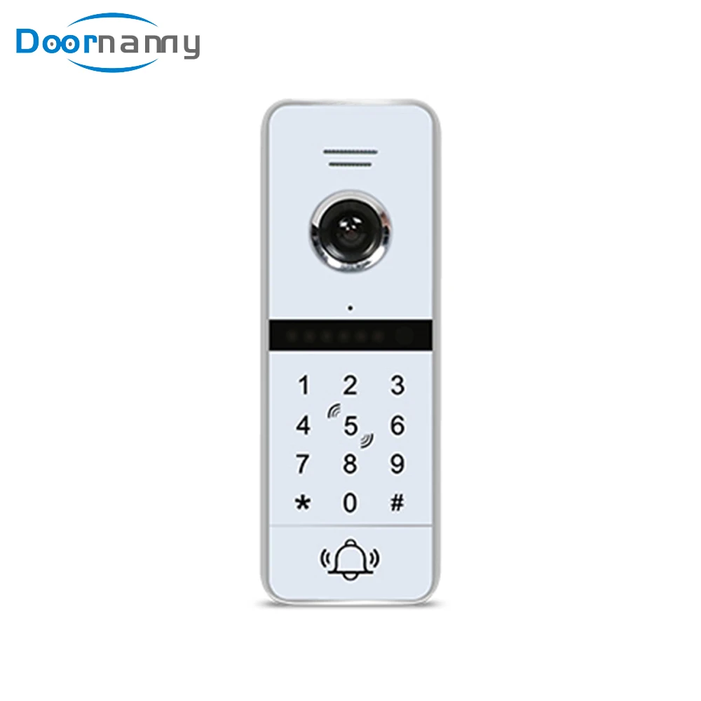 Doornanny 4Wired Single Unit Video Intercom System With Lock Outdoor Calling Panel Single Unit Doorbell With Lock Password