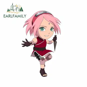 

EARLFAMILY 13cm x 7.9cm for Naruto Child Sakura Car Stickers Vinyl Vehicle Waterproof Anime Surfboard Motorcycle Graphics Decal