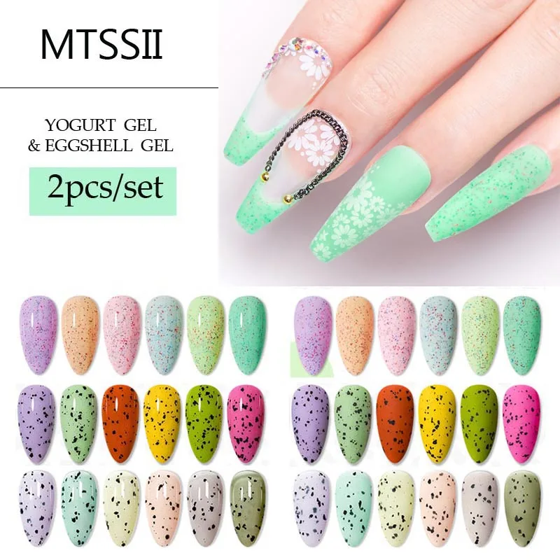 Mtssii Yogurt Gel Nail Polish Transparent Jelly Eggshell Gel With