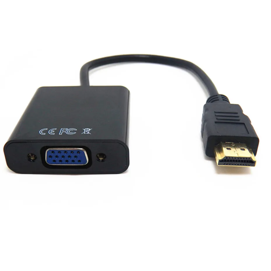 Адаптер hdmi-vga 1080P HDMI штекер для вставной конвертер для VGA цифро-аналоговый для ноутбука HDTV видео кабель адаптер HDMI VGA