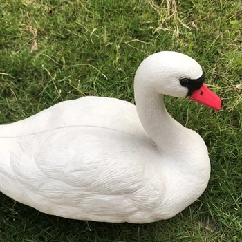 

Pond Bird Fishing Decoration Yard Ornament Swan Sculpture Hunting Floating Deterrent Lightweight Outdoor Realistic Decoy Statue