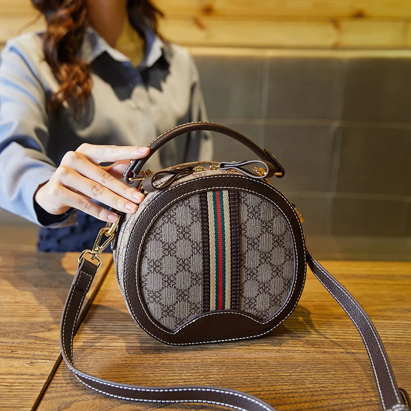

Circular Mini Shoulder Bag Fashion Leather Crossbody Bag for Women Small Bags Female Brand Luxury Handbag for Girls Bolsas