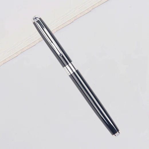 silver parts Shichen A057 простой дизайн, металлический ручка 0,7 и 1,0 мм Заправка металлическая шариковая ручка для офиса бизнес или школы использование - Цвет: silver parts