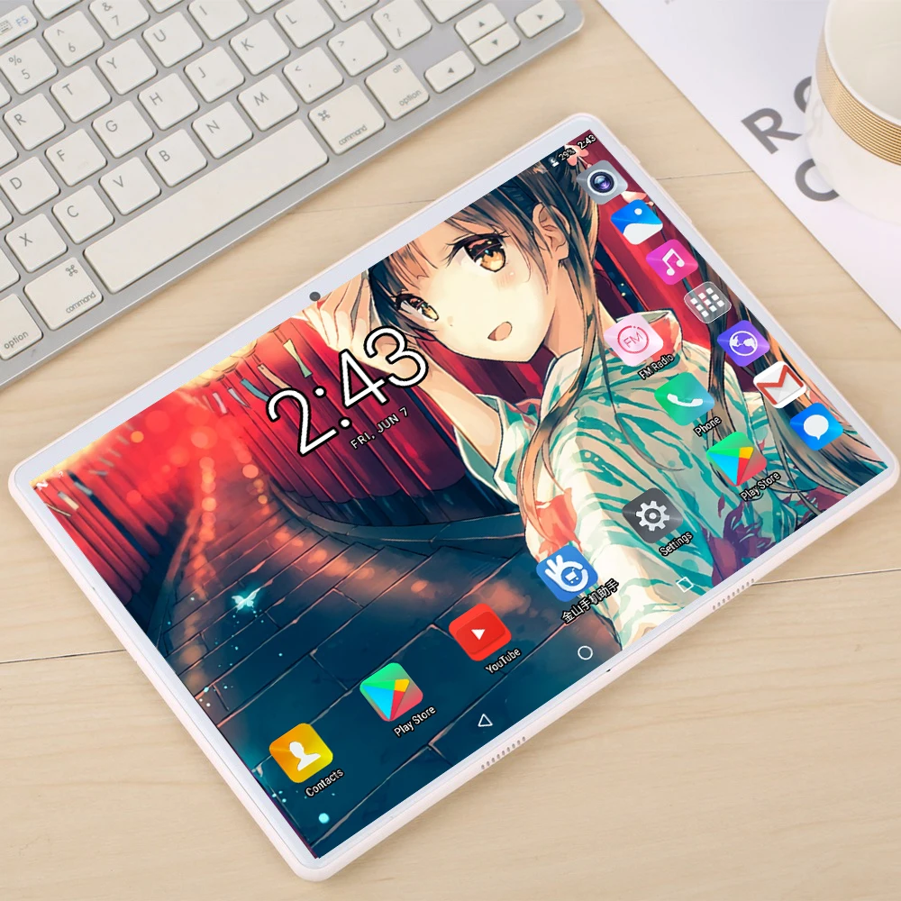 BDF 2019 новый планшет 10 дюймов Android 7,0 планшетный ПК Восьмиядерный планшет 4 ГБ/64 Гб Две sim-карты 3g/4G LTE телефон планшет 7 8 9 10 Tab