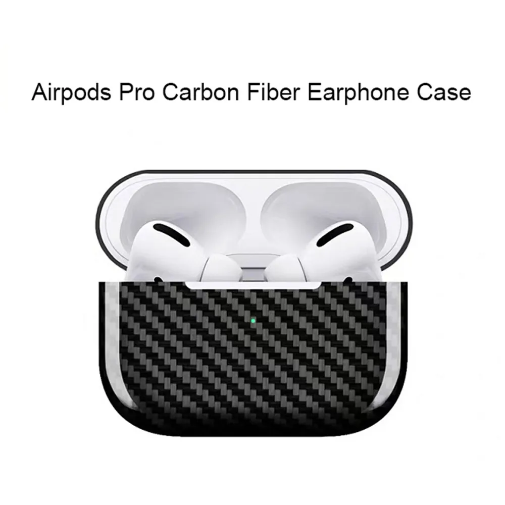 1 шт. Ультратонкий чехол для наушников из углеродного волокна для Apple AirPods Pro, чехол для беспроводной зарядки, защитный устойчивый к царапинам чехол