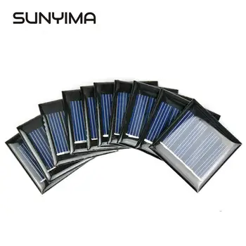 

SUNYIMA 10Pcs Solar Panels Polycrystalline Silicon Solar Panel Power Charger 2V 60mA 40x40MM DIY Portable Technology Production