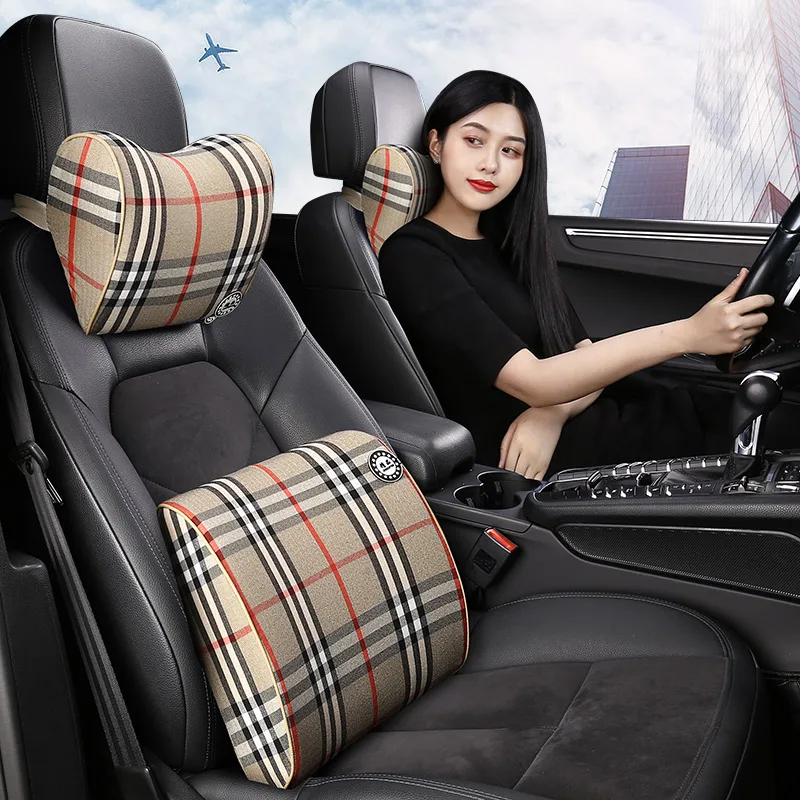 Автомобильная подушка под поясницу для поддержки талии подушки подголовника задняя подушка опоры сидений пены памяти чехлы для сидений автомобиля аксессуары