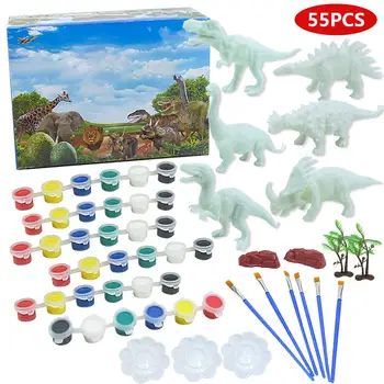 

3D Painting Dinosaurs Toys DIY Graffiti Dinosaur White Blank Model Hand-colored Tyrannosaurus Rex Children Educational Toy