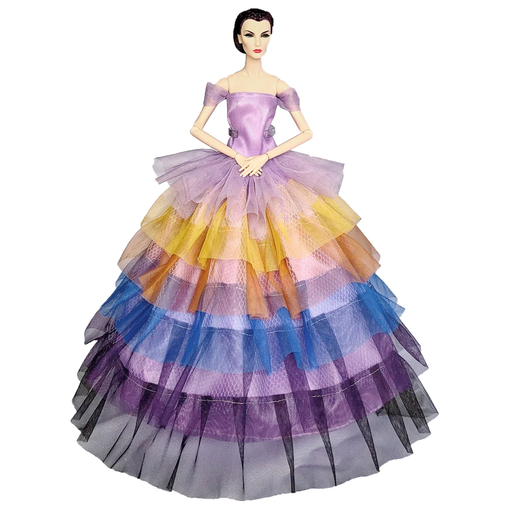 NK новейшее платье-кукла принцессы, костюм, элегантное кружевное свадебное платье для куклы Барби для 1/6 BJD, кукла, лучший подарок, игрушки JJ - Цвет: B
