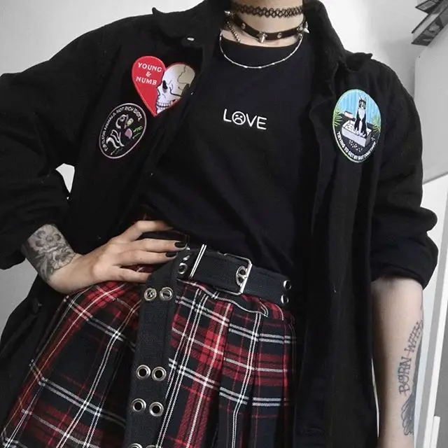 Женская готическая Футболка love sad face смешная футболка из 100% хлопка с цитатой tumblr