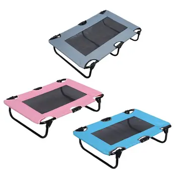 

Foldable Dog Elevated Cool Bed Raised Pet Cot for Medium Large Dogs Play Rest