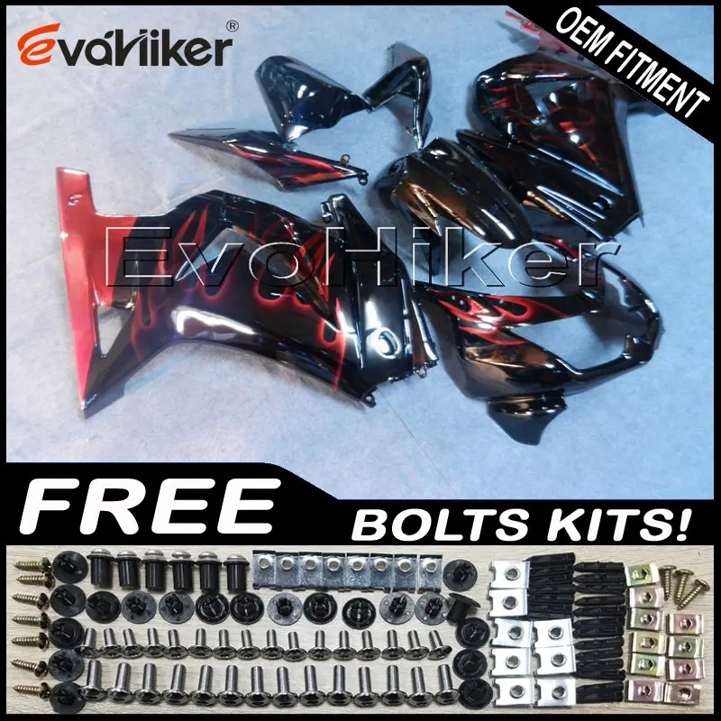 Custom motorcycle fairing for ZX250R EX250 2008-2012 ABS motor panels Body Kit Injection mold red flames+gifts Custom motorcycle fairing for ZX250R EX250 2008-2012 ABS motor panels Body Kit Injection mold red flames+gifts
