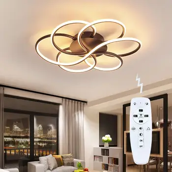 

Nordic living room lamp simple modern led bedroom creative ceiling lamp flower type warm romantic study bedroom lamp