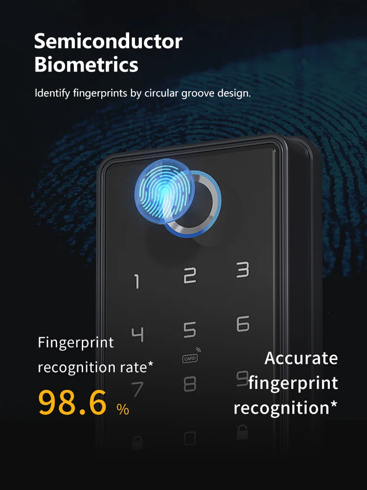 Tuya App Fingerprint Keyless Without handle Lock Cerradura inteligente Wifi Biom
