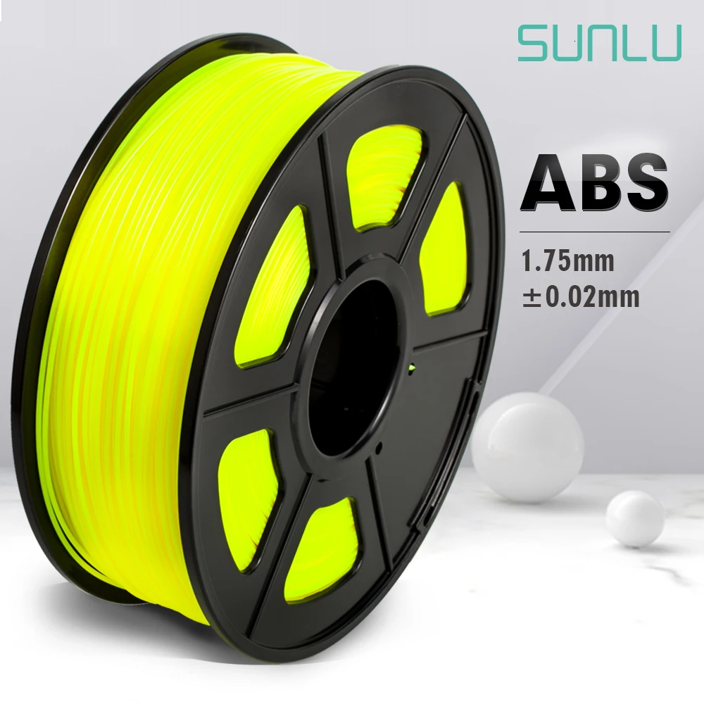 SUNLU ABS нити 1,75 мм для 3d принтера без пузырьков Высокое качество пластик ABS нити для детей каракули 2.2LBS с катушкой