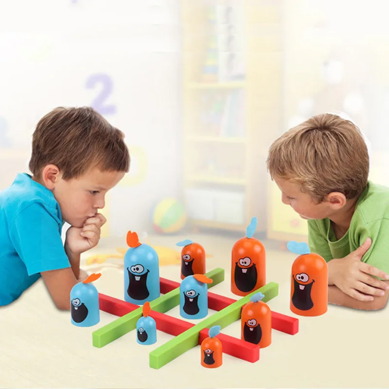 High Quality Gobblet Gobblers Chess Board Game Line Up for Family Parent-Child Party Toys
