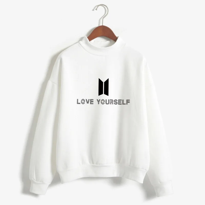 

BTS Kpop LOVE Yourself New Album Autumn And Winter Versatile Loose-Fit plus Velvet Hoodie