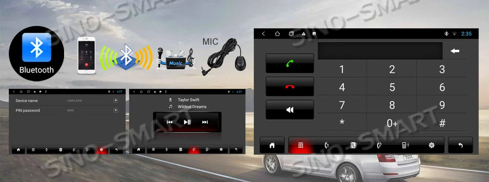 Best SINOSMART 4/8 core CPU, 2G RAM Android 8.1 Car GPS Navigation for Mitsubishi Outlander/Peugeot 4007/Citroen C-Crosser 3
