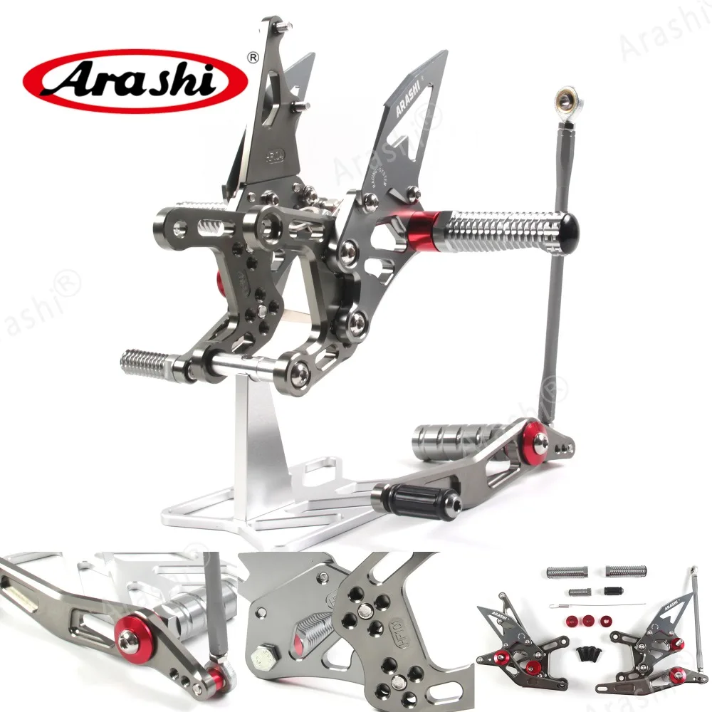 Араши ЧПУ Регулируемые подножки для YAMAHA YZF R1 2009- Rider Rearset подставка для ног для 2010 2011 2012 2013