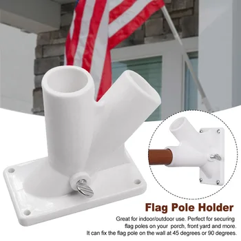 

Wall Mount Fixing Bracket Garden Practical Two Positions Flag Pole Holder Base Heavy Duty Display Stand Patio ABS Outdoor Decor
