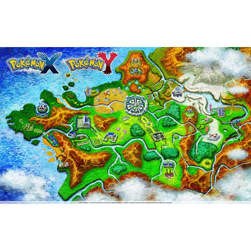 

Takara Tomy Pokemon XY Anime Map Playmat Mat Trading Card Game Customized Gaming Mousepad Toys Gifts