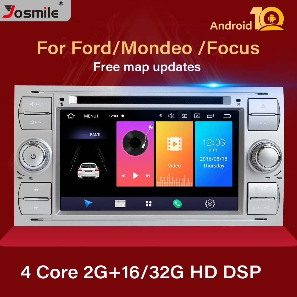 Автомагнитола DSP 2 din Android 10 для Ford Focus 3 mk2 Kuga Mondeo 4 Fiesta Transit Connect S-C MAX мультимедийный GPS