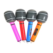 

Without Toxicity And Odor Inflatable Mic Microphone Blow Up Karaoke Hen Stage Do Party Toy Prop Kids Pool Toy Stage Prop