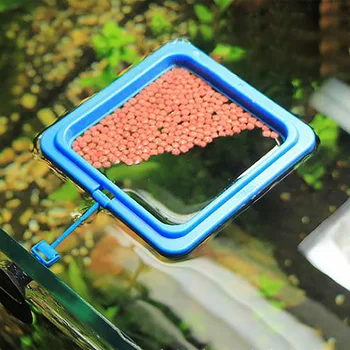 

Fish Feeder Aquarium Feeding Ring Plastic Fish Tank Station Food Feeder Square/Circle Suspension Feeding Ring