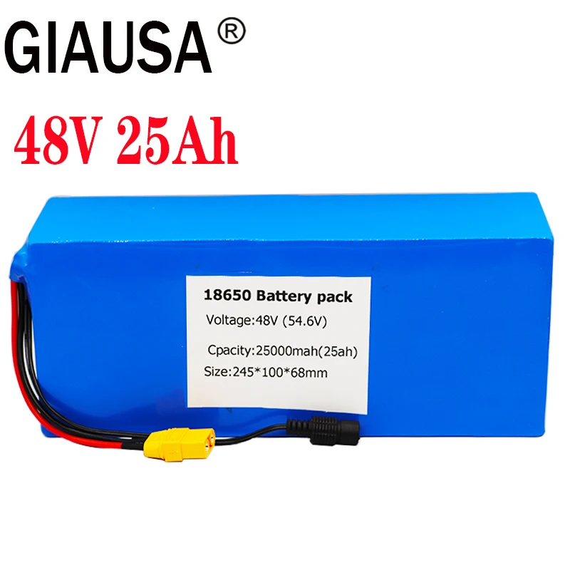 48V аккумулятор 48 В 25ah 13S5P 18650 комплект литий ионный батарей XT90 Разъем 25AH