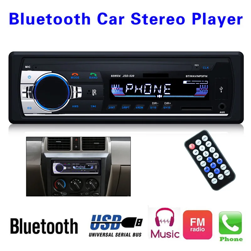 Автомобильный стерео FM ретро радио автомобиль 12V плеер Bluetooth стерео MP3 проигрыватель USB SD u-диск AUX WAV FM стерео радио