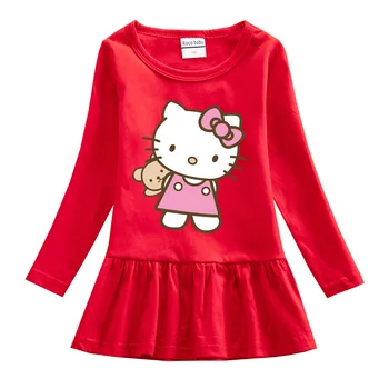 

Girls Clothes Cotton Toddler Cartoon Girl Long Sleeve Dress Autumn Winter Length Dresses Casual Clothing for Girls Dress