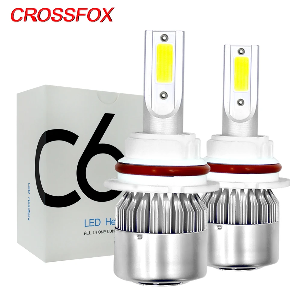 CROSSFOX автомобильная лампа H4 светодиодный H7 H11 9005 HB3 HB4 9006 H1 H3 H13 9004 9007 фара 12 в 6000 К 8000LM