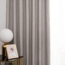 Cortinas escuras de linho grossas para o quarto Janelas da sala de estar para cozinha Cortinas de cor sólida para cortinas Cortinas com acabamento para casa Tendem