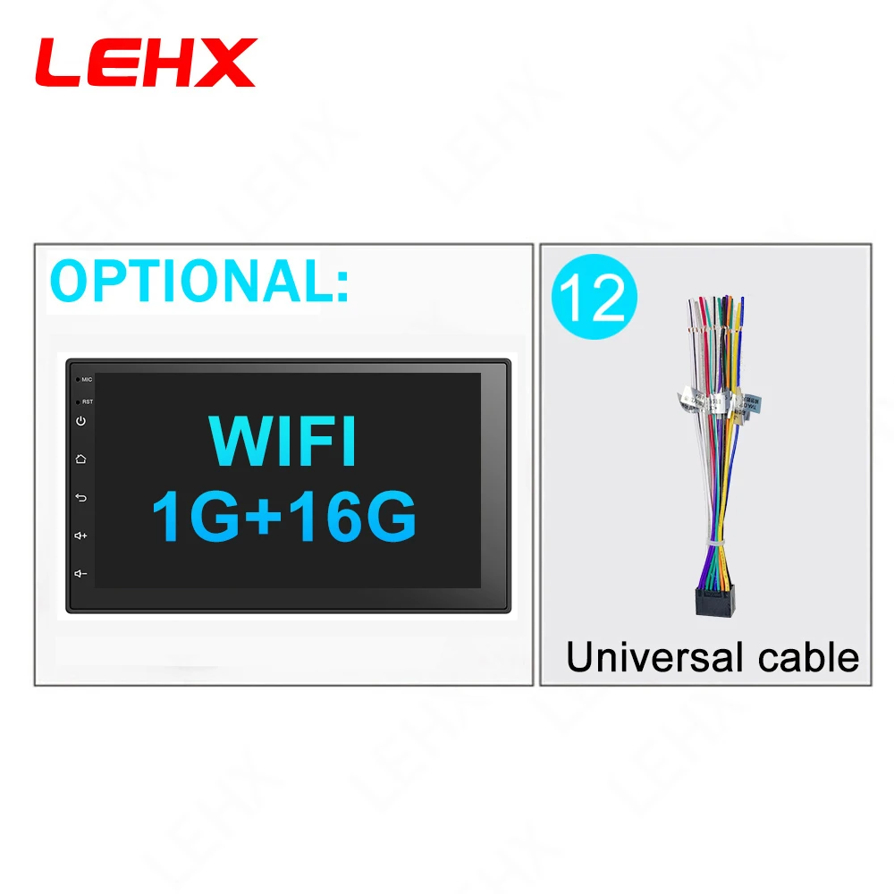 LEHX автомобильный Android 8,1 DVD мультимедийный плеер ram 2G+ rom 32G gps навигатор Автомобильный 2 DIN радио DAB для Nissan Toyota vw - Цвет: LE716-1