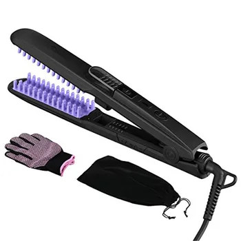 

Hair Straightener Brush 2 In 1 Ceramic Hair Curler Straightner Comb Styling Tools