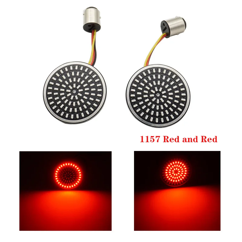

2PCS Motorcycle LED Front Turn Signals Running Light 1156 1157 lamp for Harley Touring Sportster Glide Dyna FLSTF CVO