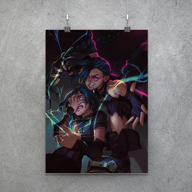 Popular TV Show Arcane Kraft Paper Poster Vi Viktor Jayce Jinx Home Decor Study Bedroom Bar Cafe Wall Paintings Stickers Posters Poster