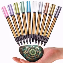 

10 Colors/set Marker Paint Pens Water-based Waterproof Non-fading Markers for Wood Metal Black Cards Rock Art Writing Painting