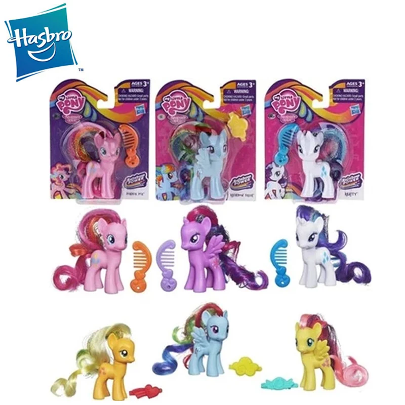 Оригинальный Hasbro My Little Pony Rainbow Power Applejack Rarity Pinkie Pie Коллекция аниме фигурки модели
