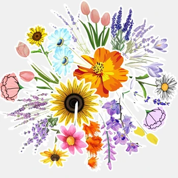 

50pcs/pack plant style graffiti sticker water cup refrigerator notebook computer bicycle guitar skateboard toy sticker