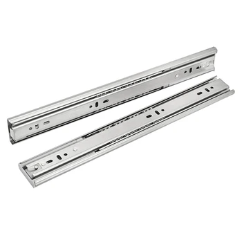 

3-fold Kitchen Drawer Slide Runners Stainless Steel/Cold Rolled Steel Ball Bearing Guide Rail